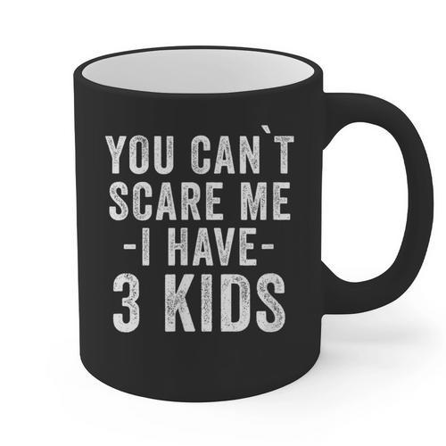 3 Kids Mom Of Three Dad Of 3 Children Parents Graphic Print Coffee Mug - Father's Day Fun