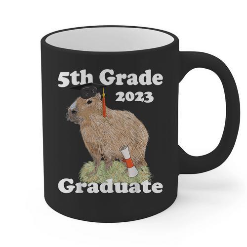 5th Grade Graduation Class Of 2023 Capybara Fifth Graduate Graphic Print Coffee Mug - Best Gift Smart