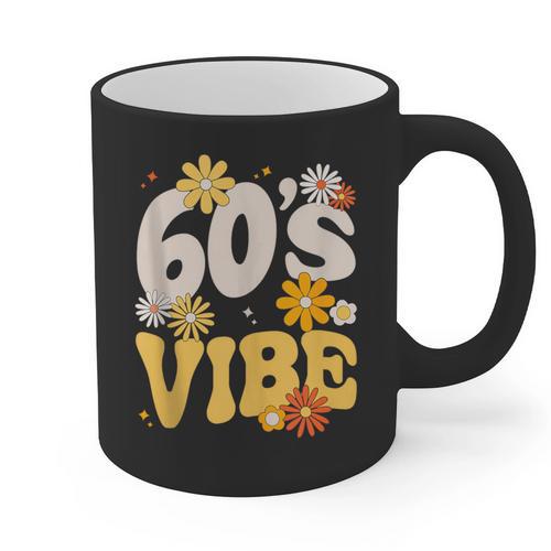 60's Vibe Vintage Nostalgia Mixtape Era 1960s Party Groovy Graphic Print Coffee Mug - Figerry
