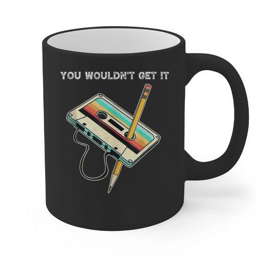 70s 80s 90s Retro Party Costume Nostalgia Cassette Graphic Print Coffee Mug - Figerry