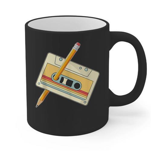 80's 90's Retro Music Party Costume Nostalgia Cassette Graphic Print Coffee Mug - Figerry