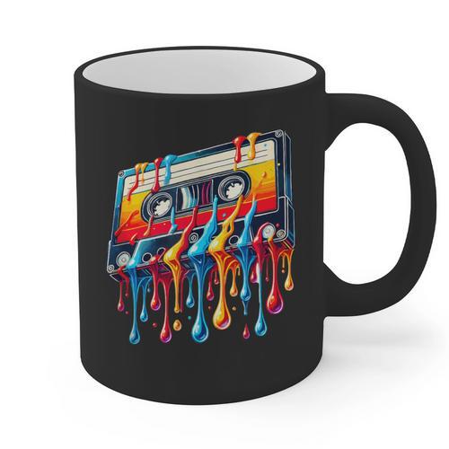 80s 90s Retro Party Costume Nostalgia Cassette Graphic Print Coffee Mug - Figerry