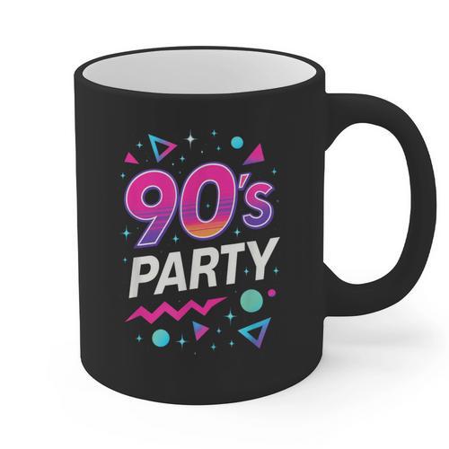 90's Party 90s Nostalgia Retro Rave Dance Music Graphic Print Coffee Mug - Figerry