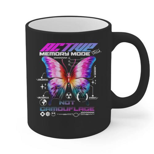 Active Memory Butterfly Graphic Print Coffee Mug - Easessy