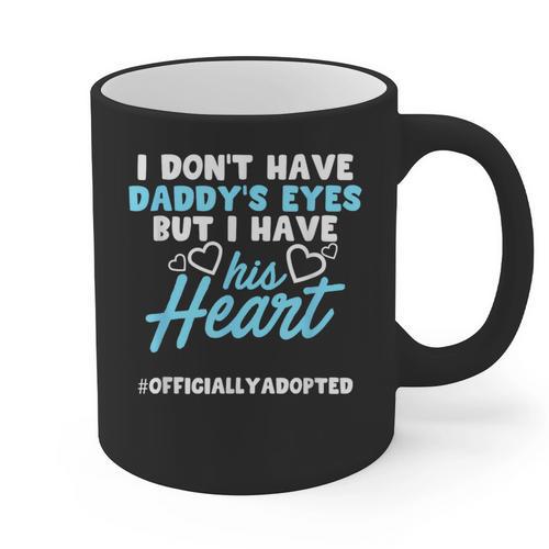 Adoption Announcement Day Dad Heart Small Graphic Print Coffee Mug - Father's Day Fun