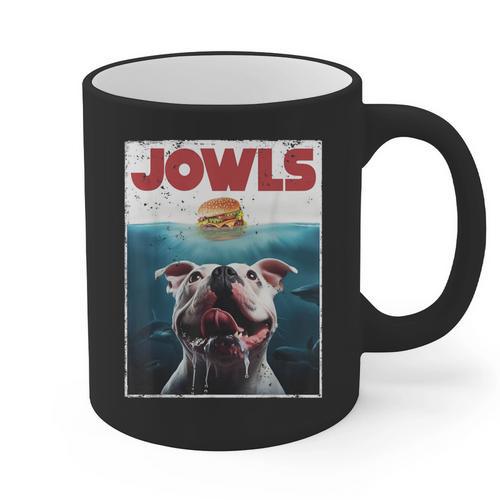 American Bulldog Jowls Burger Bully Dog Mom Dog Dad Graphic Print Coffee Mug - Father's Day Fun