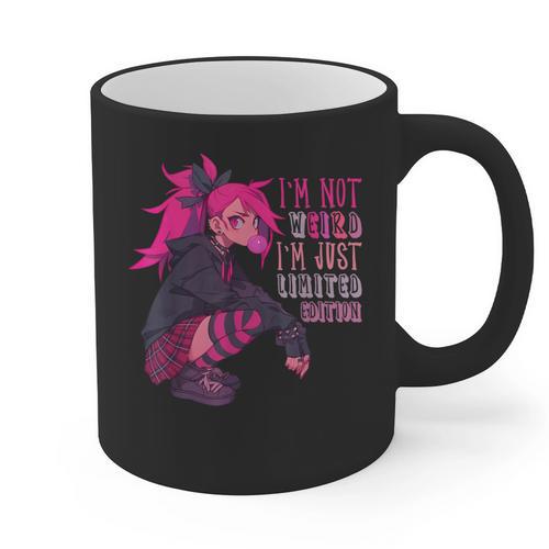 Anime Girl I'm Not Weird Just Limited Edition Introvert Goth Graphic Print Coffee Mug - Raresse