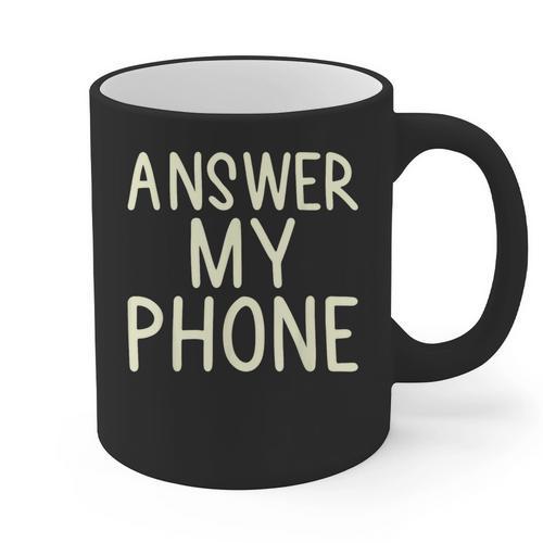 Answer My Phone I Introvert Graphic Print Coffee Mug - Raresse