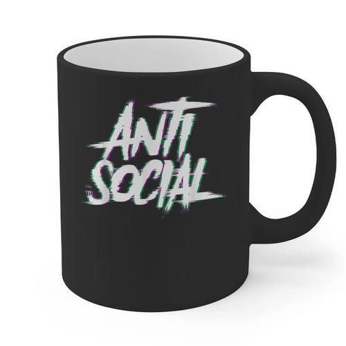 Anti Social Anti Social Club Introvert People Hate Graphic Print Coffee Mug - Raresse