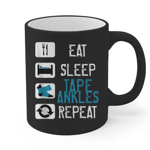 Athletic Trainer Eat Sleep Tape Ankles Graduation Graphic Print Coffee Mug - Best Gift Smart