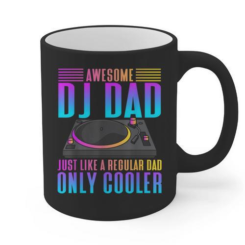 Awesome DJ Dad DJ Music Graphic Print Coffee Mug - Father's Day Fun