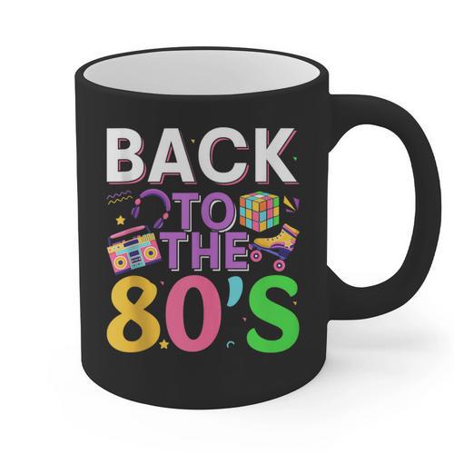 Back To The 80's Mixtape Era Nostalgia Retro 1980 80's Style Graphic Print Coffee Mug - Figerry