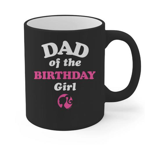 Barbie Dad Of The Birthday Girl Small Graphic Print Coffee Mug - Father's Day Fun
