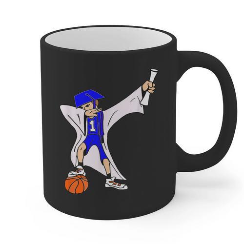 Basketball Dabbing Shirt Senior Graduation Him Her Graphic Print Coffee Mug - Best Gift Smart