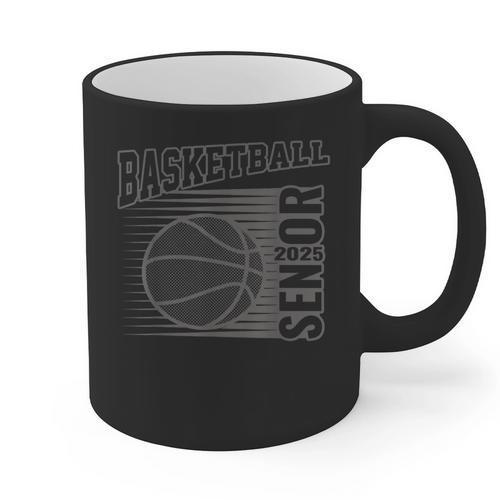 Basketball Senior For Boys &Girls Class 2025 Graduation Graphic Print Coffee Mug - Best Gift Smart