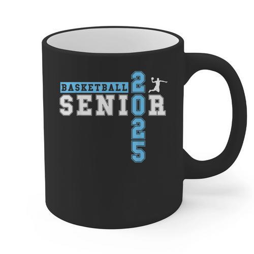 Basketball Senior Night Basketball Senior 2025 Graduation 40 Graphic Print Coffee Mug - Best Gift Smart