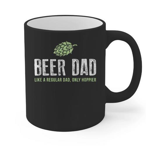 Beer Dad Shirt Cute Hops Drinking Graphic Print Coffee Mug - Father's Day Fun