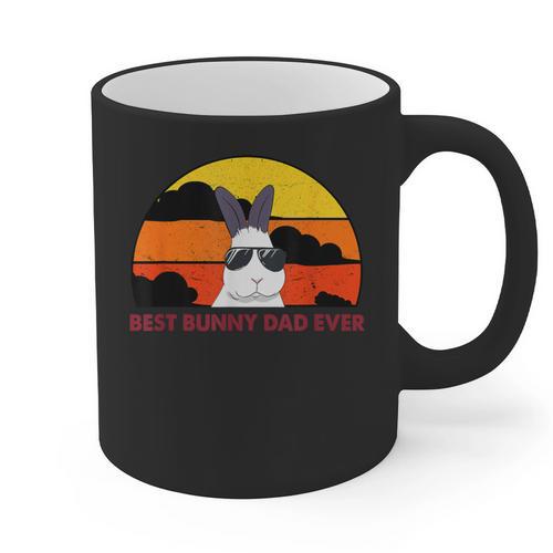 Best Bunny Dad Ever Rabbit Jumper Dad Graphic Print Coffee Mug - Father's Day Fun