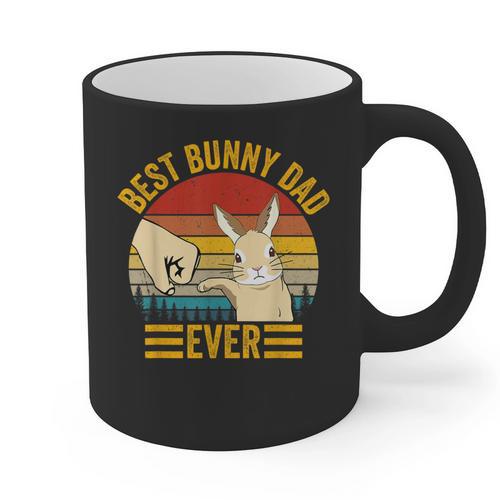 Best Bunny Dad Ever Rabbit Lover Father Pet Rabbit Graphic Print Coffee Mug - Father's Day Fun