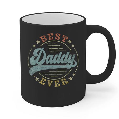 Best Daddy Ever Father's Day Daddy Vintage Emblem Graphic Print Coffee Mug - Father's Day Fun