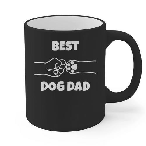 Best Dog Dad Fathers Day Best Dad Fist Bump Dog's Paw Graphic Print Coffee Mug - Father's Day Fun