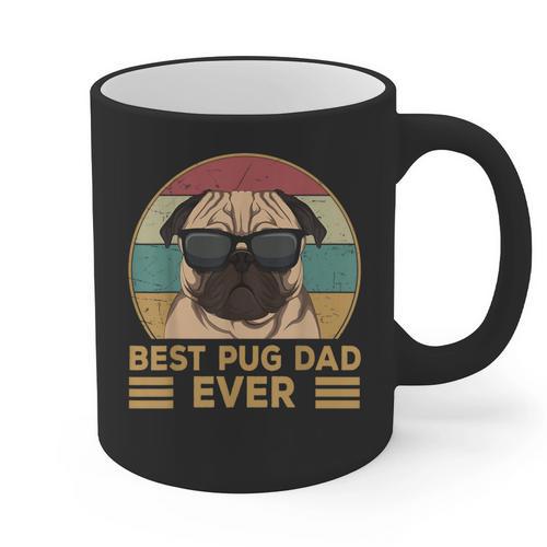 Best Pug Dad Ever Pug Dog For Men And Boys Graphic Print Coffee Mug - Father's Day Fun