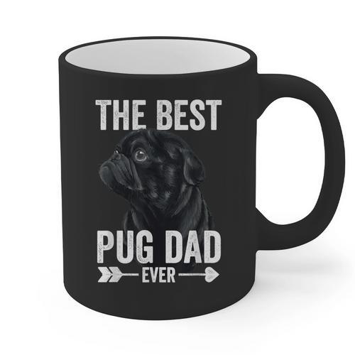Best Pug Dad Ever Fathers Day Cute Daddy Dad Pug Graphic Print Coffee Mug - Father's Day Fun