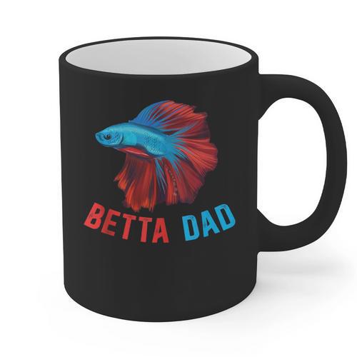 Betta Dad Betta Fish Lover Betta Fish Dad Betta Fish Boy Graphic Print Coffee Mug - Father's Day Fun