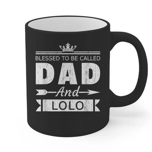 Blessed To Be Called Dad And Lolo Grandpa Graphic Print Coffee Mug - Father's Day Fun
