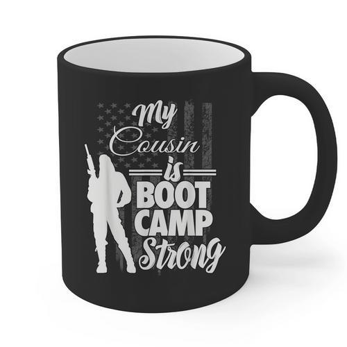Boot Camp Graduation Military Cousin Support Tee Graphic Print Coffee Mug - Best Gift Smart
