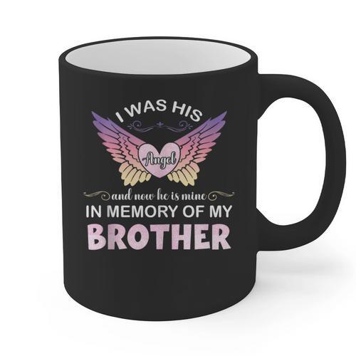 Brother Angel In My Memory Cute Family Remembrance Match Graphic Print Coffee Mug - Easessy