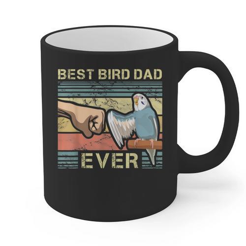 Budgie Dad Bird Lover Father Animal Enthusiast Bird Guy Graphic Print Coffee Mug - Father's Day Fun