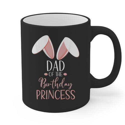 Bunny Dad Of The Birthday Princess Matching Family Graphic Print Coffee Mug - Father's Day Fun