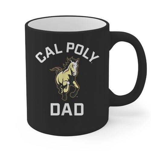 Cal Poly Mustangs Arched Dad Graphic Print Coffee Mug - Father's Day Fun