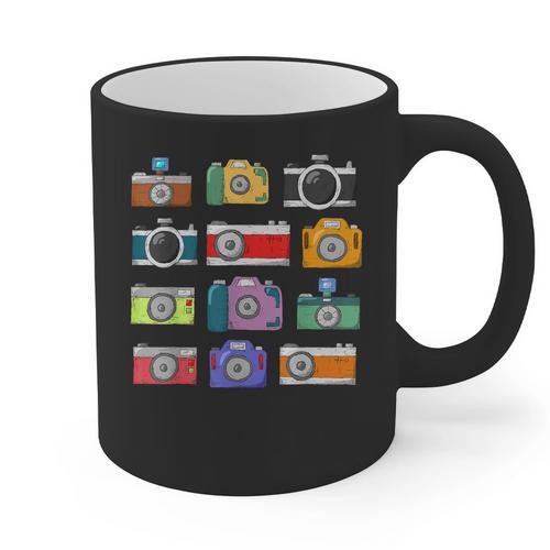 Camera Hand Drawn Old Nostalgia Retro Lens Styles Graphic Print Coffee Mug - Figerry