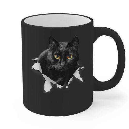 Cat Torn Cloth For Cat Lover Cat Dad Cat Mom Graphic Print Coffee Mug - Father's Day Fun