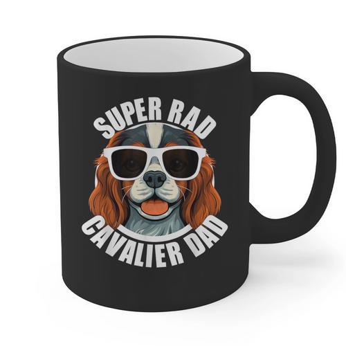 Cavalier King Charles Spaniel Dad Father’s Day Graphic Print Coffee Mug - Father's Day Fun