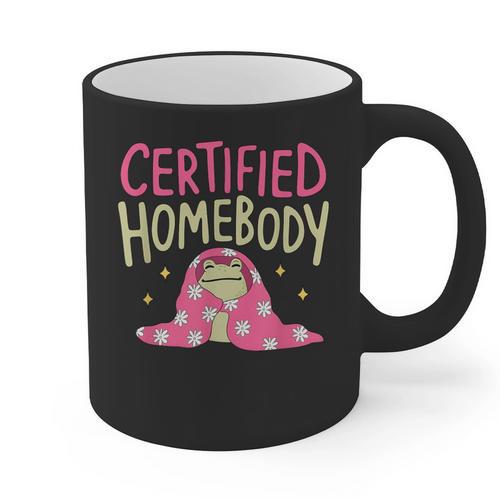 Certified Homebody Trendy Frog Introvert Graphic Print Coffee Mug - Raresse