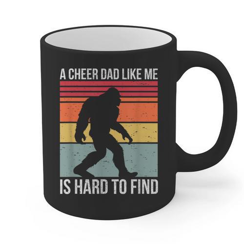 Cheer Dad Cheerleading Bigfoot Graphic Print Coffee Mug - Father's Day Fun
