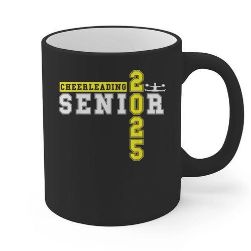 Cheerleading Senior Night Cheer Senior 2025 Graduation 11 Graphic Print Coffee Mug - Best Gift Smart
