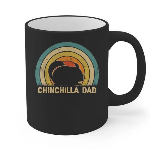 Chinchilla Dad Father's Day Chinchilla Lover Dad Daddy Graphic Print Coffee Mug - Father's Day Fun