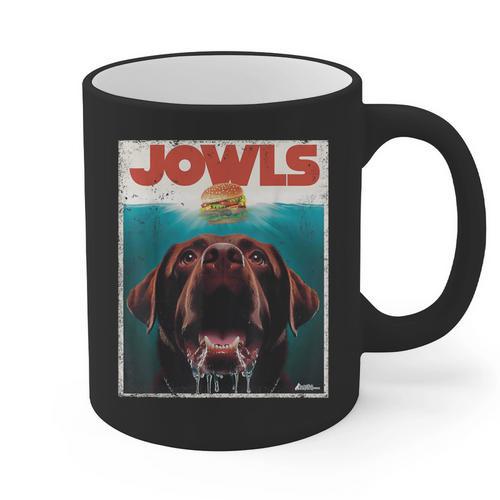 Chocolate Lab Jowls Labrador Retriever Dog Mom Dad Graphic Print Coffee Mug - Father's Day Fun