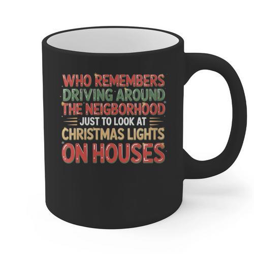 Christmas Lights Nostalgia – Holiday Memory Christmas Spirit Graphic Print Coffee Mug - Figerry