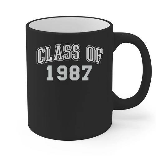Class Of 1987 Vintage Graduation College High School Reunion Graphic Print Coffee Mug - Best Gift Smart