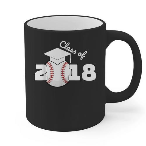 Class Of 2018 Baseball Senior Graduation Shirt Grad Graphic Print Coffee Mug - Best Gift Smart