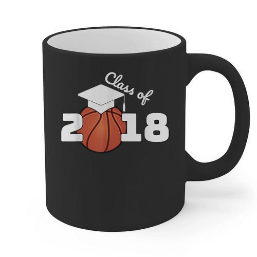 Class Of 2018 Basketball Senior Graduation Shirt Grad Graphic Print Coffee Mug - Best Gift Smart