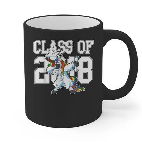 Class Of 2018 Dabbing Unicorn Graduation Shirt Graphic Print Coffee Mug - Best Gift Smart