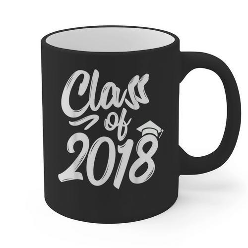 Class Of 2018 Graduation Cap Trendy Cute Graphic Print Coffee Mug - Best Gift Smart