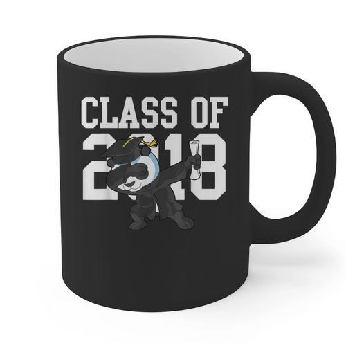 Class Of 2018 Graduation Dabbing Panda Bear Graphic Print Coffee Mug - Best Gift Smart