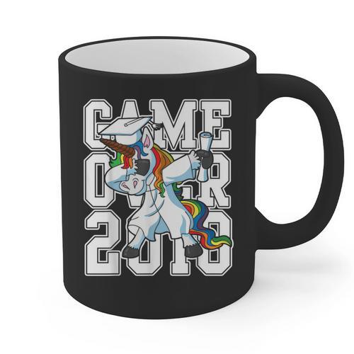 Class Of 2018 Graduation Dabbing Unicorn Shirt Graphic Print Coffee Mug - Best Gift Smart
